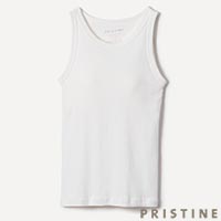 PRISTINE（プリスティン） フライスカップ付タンクトップ ホワイト/Mサイズ